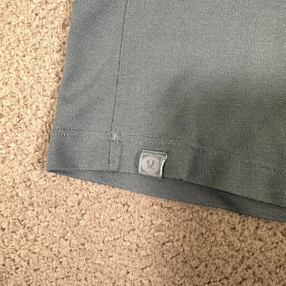 Lululemon Shirt Mens Large Blue Live In Practice Pique Polo Golf Casual Preppy - Picture 10 of 10